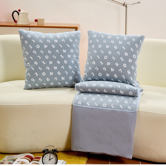 Folding pillow/quilt, dual-use, simple car lumbar pillow, sofa cushion, refreshing office/dormitory nap air-conditioning quilt