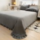 2024 Autumn/Winter milk velvet lace bed cover, anti-static, quilted, thickened, non-slip solid color bed cover set (three-piece set) 2024 Autumn/Winter milk velvet lace bed cover, anti-static, quilted, thickened, non-slip solid color bed cover set (three-piece set)