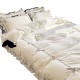 French cream princess-style four-piece bedding set with a white duvet cover, a light luxury, girly, premium bed skirt, washed cotton French cream princess-style four-piece bedding set with a white duvet cover, a light luxury, girly, premium bed skirt, washed cotton