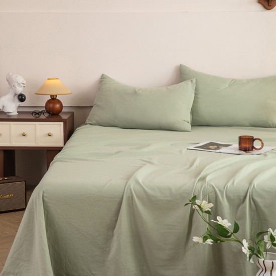 Class A high-end double-layered gauze single sheet, pure cotton, household double quilt, soft, wholesale, solid color.