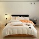 Light luxury satin jacquard four-piece set, 2024 new orange-orange duvet cover. Light luxury satin jacquard four-piece set, 2024 new orange-orange duvet cover.