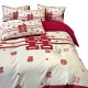 Chinese-style wedding four-piece set, red bed sheet and quilt cover, wedding bedding, wedding room wedding quilt fiber Chinese-style wedding four-piece set, red bed sheet and quilt cover, wedding bedding, wedding room wedding quilt fiber