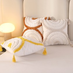 Modern tufted tassel sofa cushions, backrest, living room, bedside bay window cushions, pillowcases, lumbar support pillow. Modern tufted tassel sofa cushions, backrest, living room, bedside bay window cushions, pillowcases, lumbar support pillow.