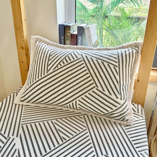 Student dormitory fitted sheet, 90x190 single-piece thickened milk coral fleece thin mattress cover.