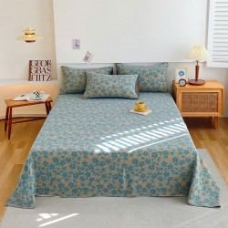 High-end long-staple cotton, double-layered yarn, summer sheet, 100% cotton. Sweat-absorbent single and double mattresses with a retro minimalist style. High-end long-staple cotton, double-layered yarn, summer sheet, 100% cotton. Sweat-absorbent single and double mattresses with a retro minimalist style.