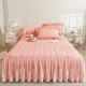Princess style lace bed skirt, one-piece, lace quilted fitted sheet with skirt, four-season three-piece set. Princess style lace bed skirt, one-piece, lace quilted fitted sheet with skirt, four-season three-piece set.