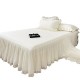 Princess bud washed cotton bed skirt, solid color bedspread, four-season Simmons mattress protector, single and double bedding Princess bud washed cotton bed skirt, solid color bedspread, four-season Simmons mattress protector, single and double bedding