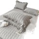 Solid color washed cotton quilted bed skirt, one-piece, non-slip, spring and summer bedspread, bed skirt, 2025 new summer style. Solid color washed cotton quilted bed skirt, one-piece, non-slip, spring and summer bedspread, bed skirt, 2025 new summer style.
