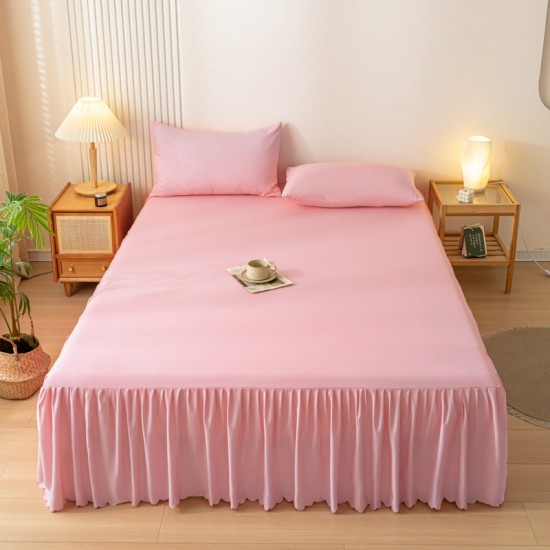 Bed skirt, single-piece dust cover, protective cover, 1.5m/1.8m bed skirt, non-slip lace bed sheet, floor-length, concealing. Bed skirt, single-piece dust cover, protective cover, 1.5m/1.8m bed skirt, non-slip lace bed sheet, floor-length, concealing.